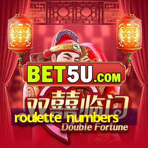 roulette numbers